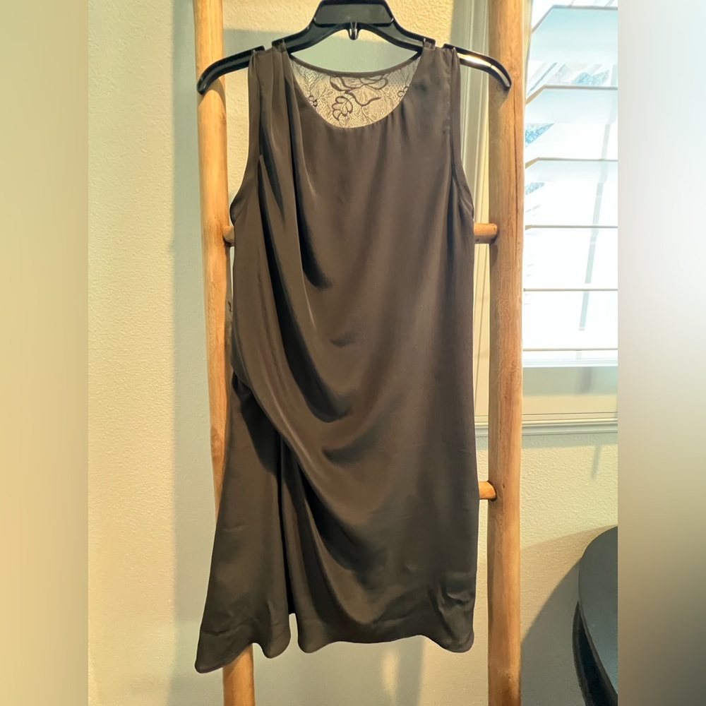 Haute hippie silk lace dress olive green